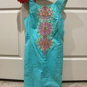 BLUE FLOWERED LILLY PULITZER BABY BLUE DRESS